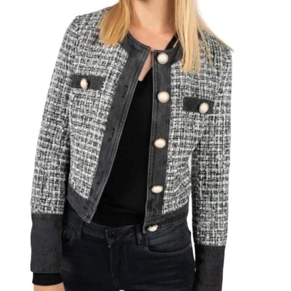 Guess Gloria Tweed Blazer Multicolor Size S